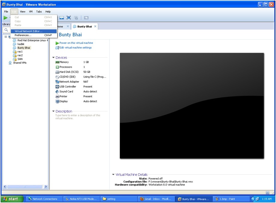 VMware Network Setting Apps Dba