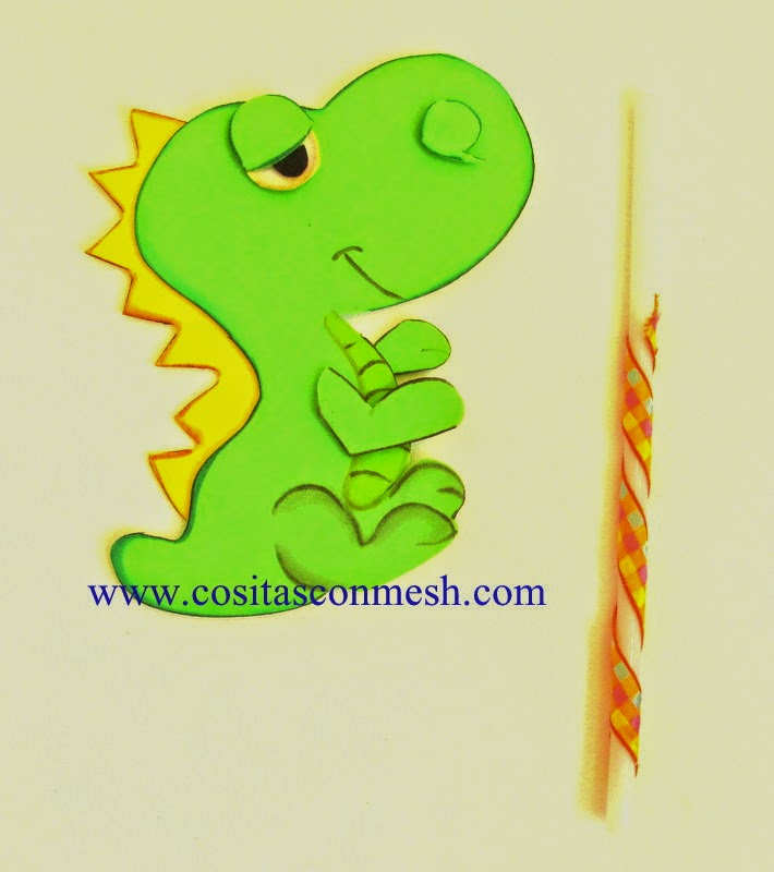 Manualidades para dia del niño dulcero dinosaurio ~ cositasconmesh