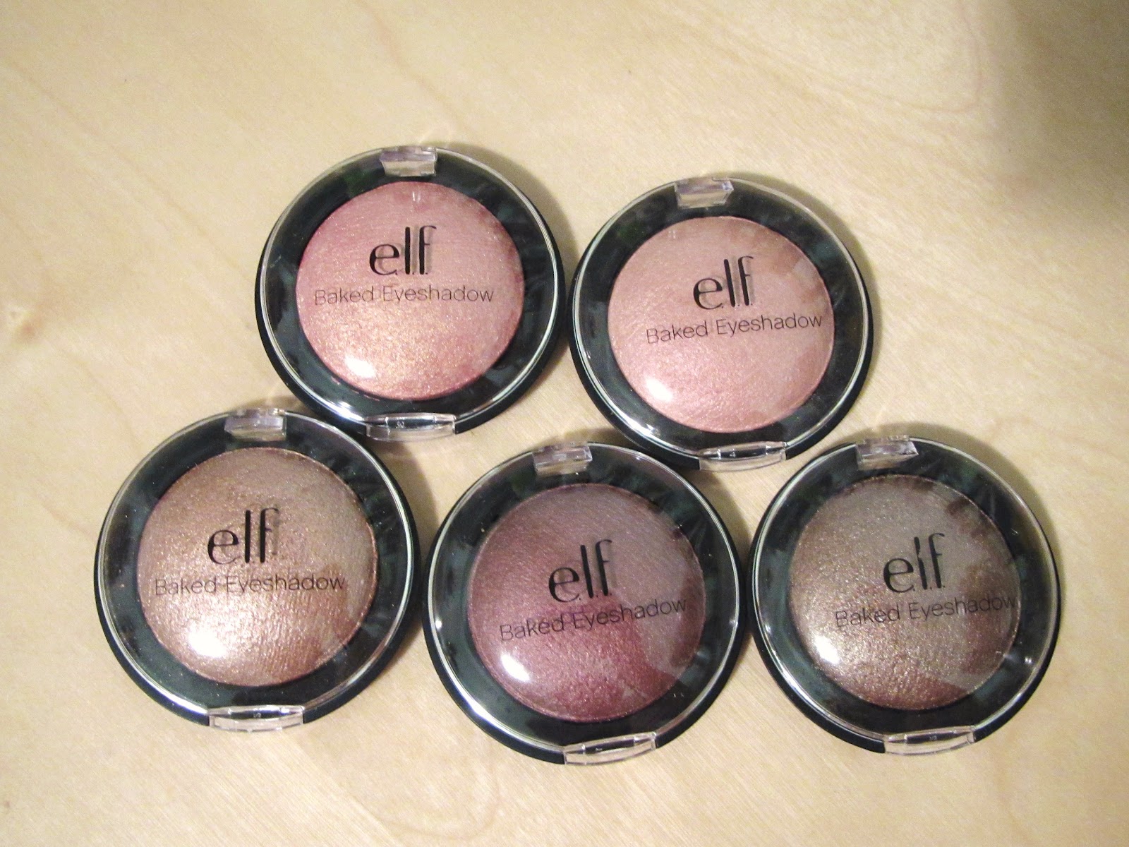MMnoob ELF studio baked eyeshadow swatches and review