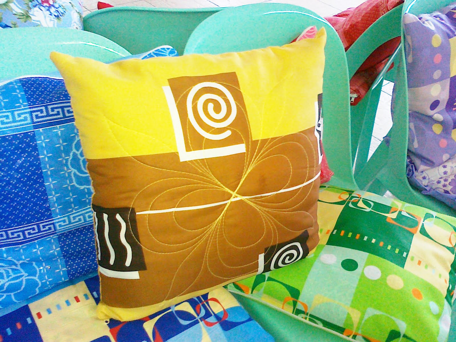 Helping Mother Earth Recycled Pillows Sale Exhibit