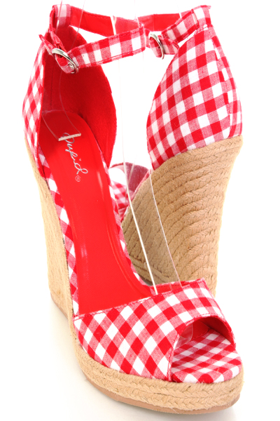 Red Gingham Shoes