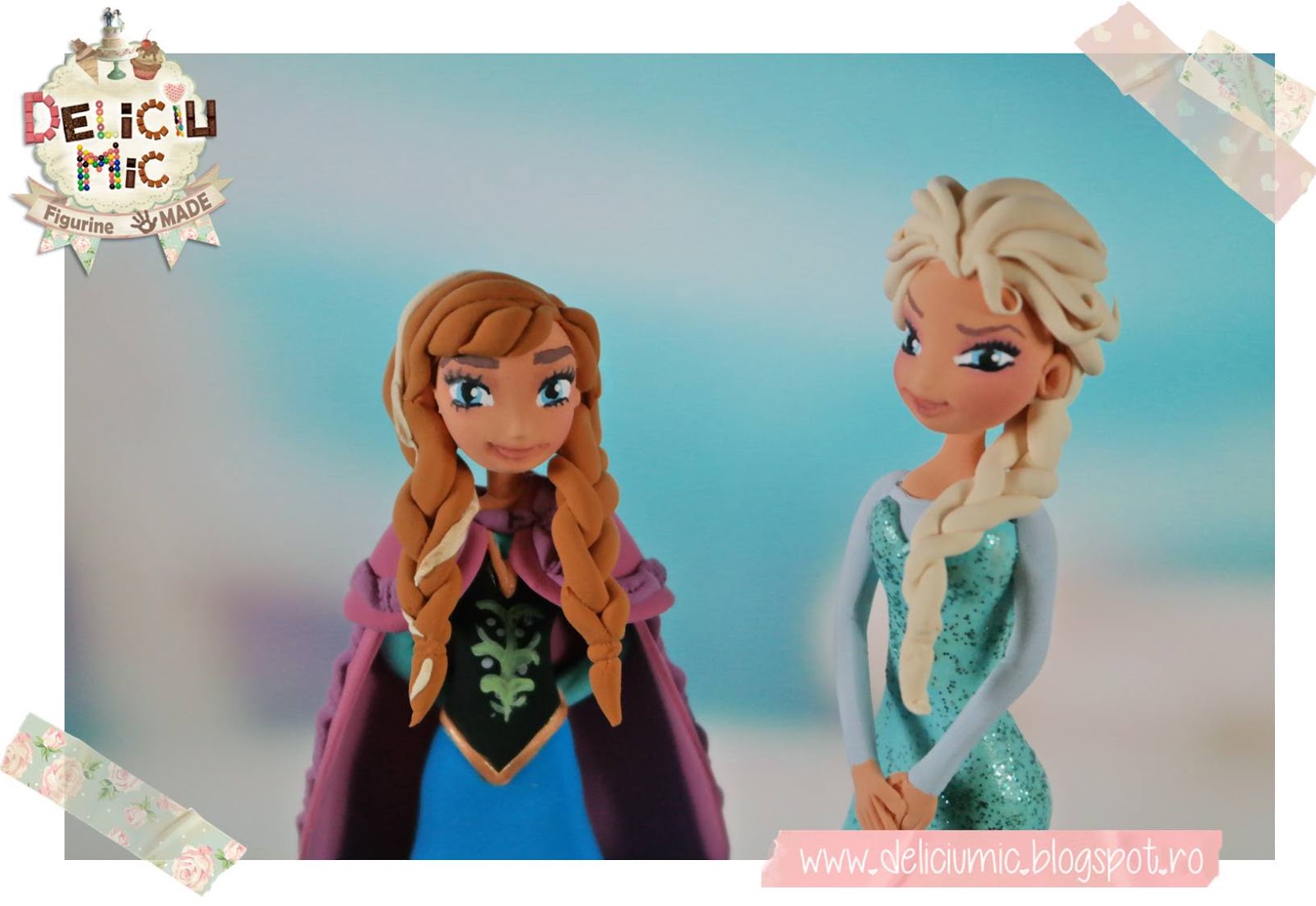 Figurine de tort Frozen: Anna si Elsa Figurine de tort Frozen: Anna si Elsa
