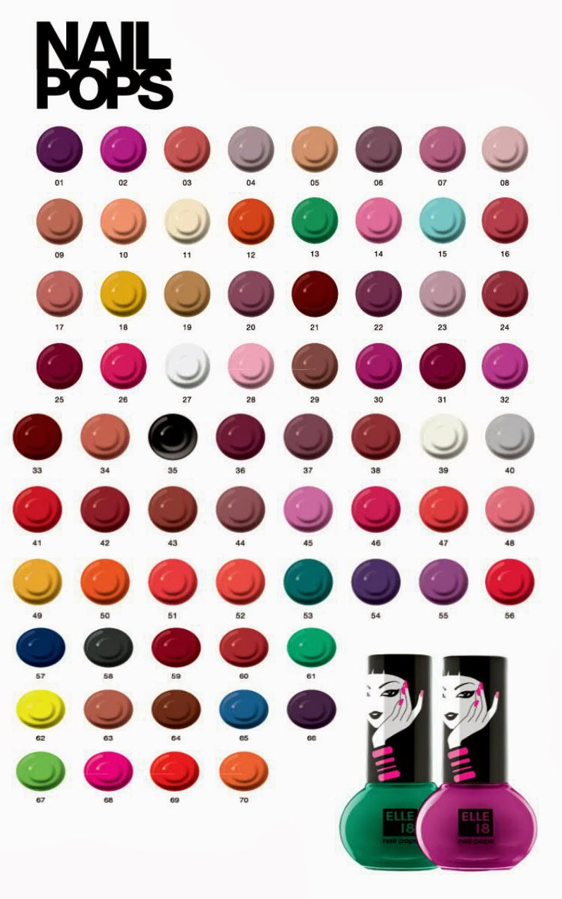 Elle 18 Nail Polish Shades Chart