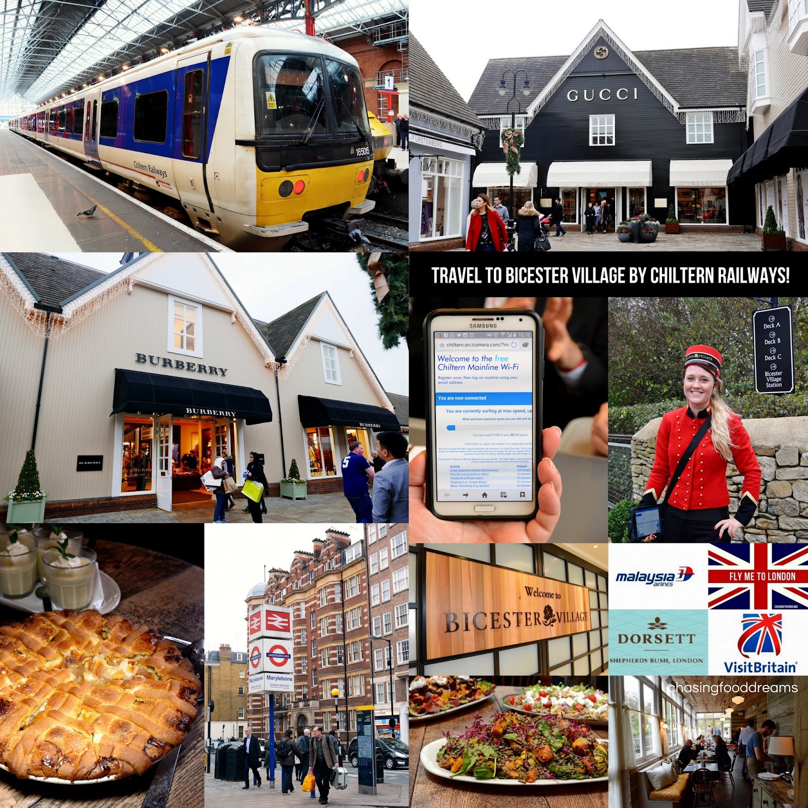 CHASING FOOD DREAMS Fly Me To London Travel to Bicester Village