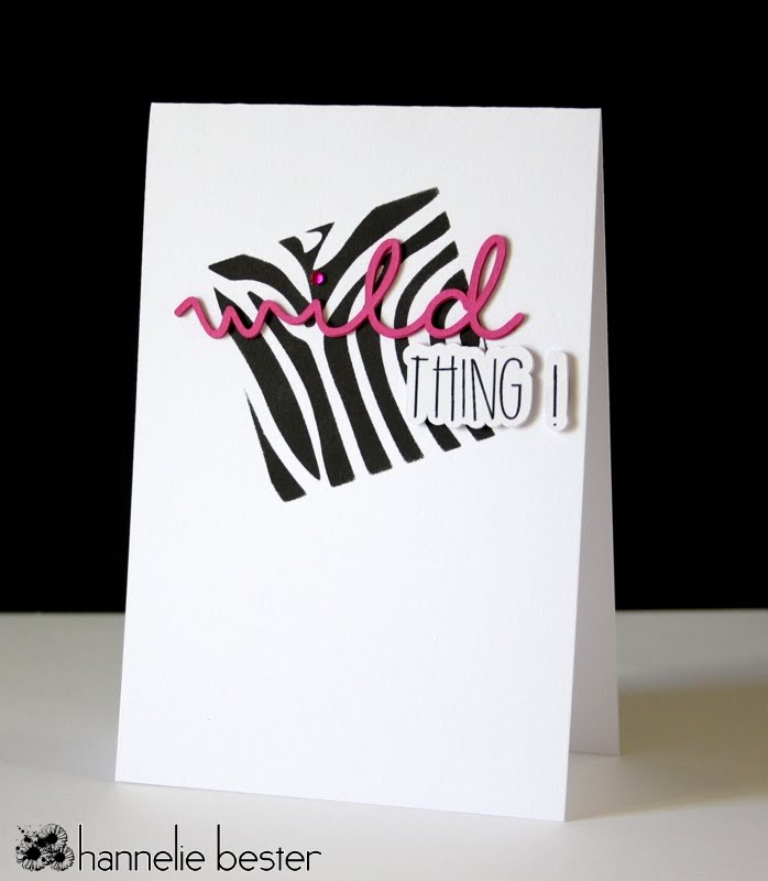 wild thing zebra print card