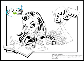 Monster High Frankie Stein Coloring Pages | Team colors