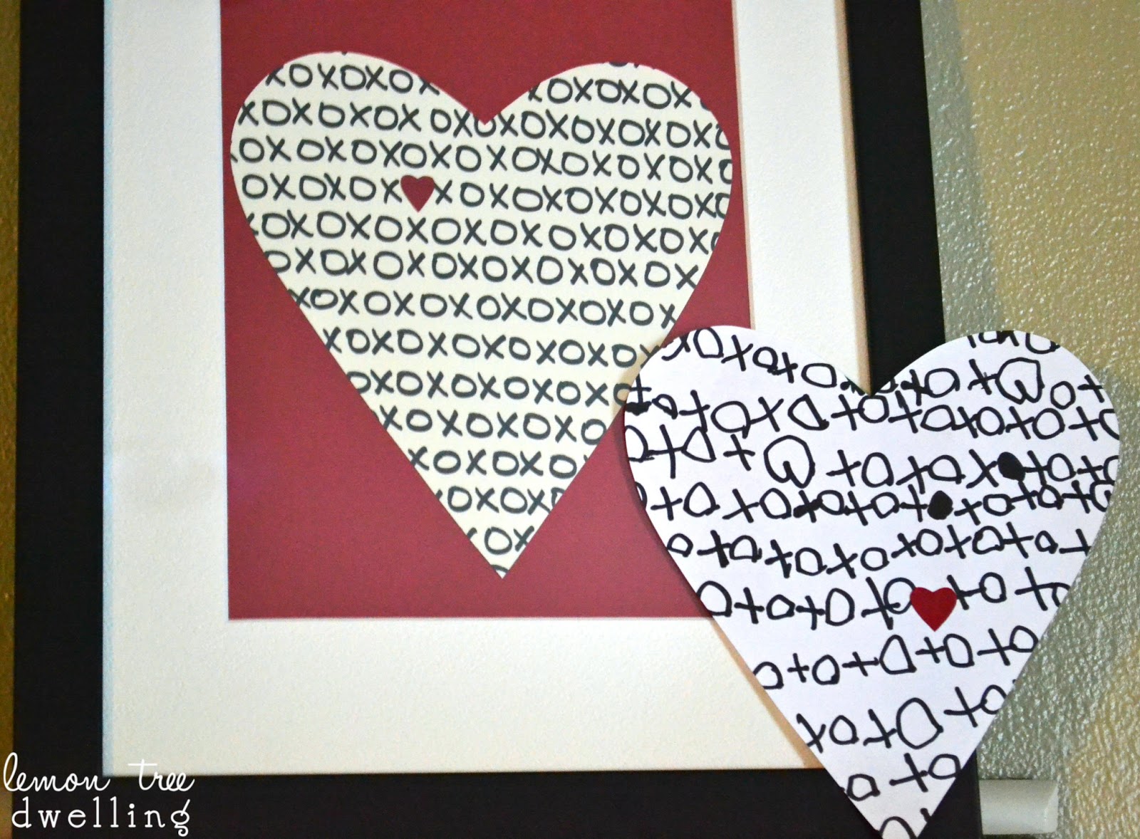 Valentine's Day DIY Framed Art Craft Lemon Tree Dwelling