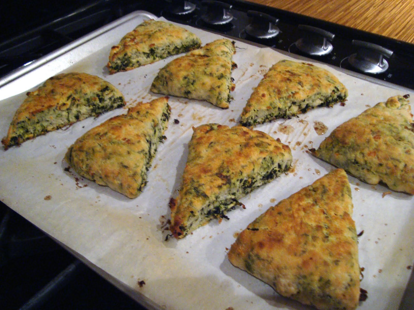 Headspace Spinach Feta Scones...Breakfast of Champions