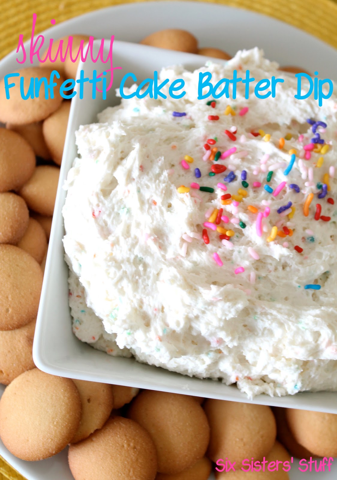 Skinny Funfetti Cake Batter Dip Recipe | Six Sisters' Stuff1124 x 1600