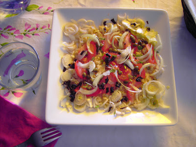 ensalada de lentejas naranjas