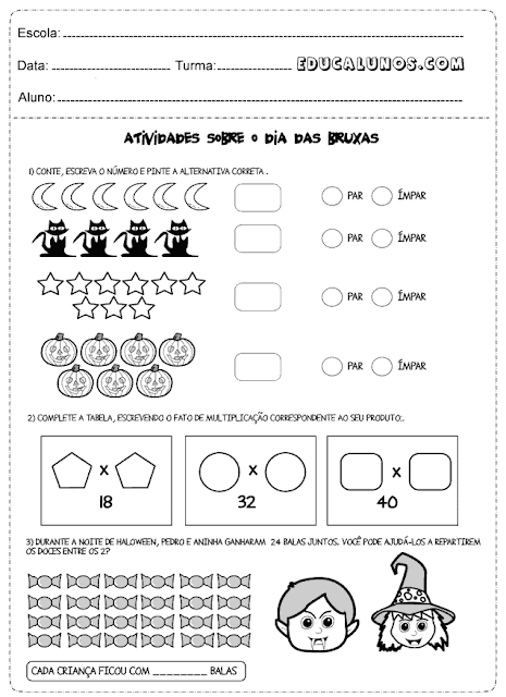 Complete a tabela, escrevendo o fato de multiplicação correspondente ao produto