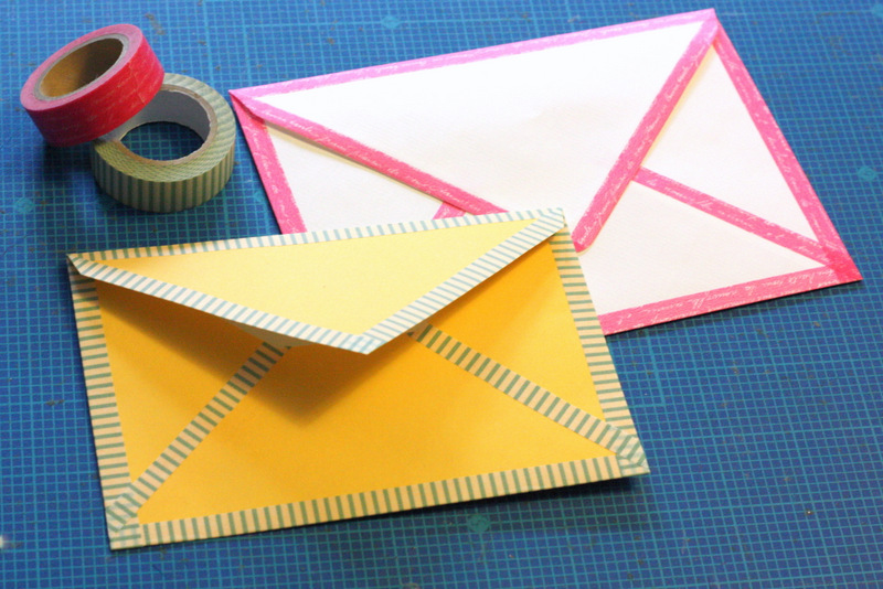 Brinner Washi tape envelopes a tutorial