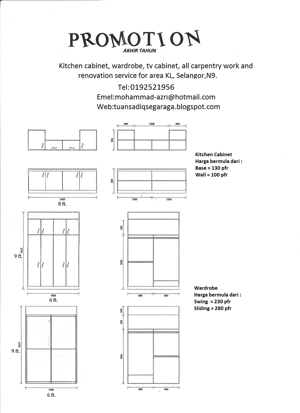 Promotion - Kitchen cabinet and renovation services