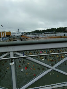 "Padlocks" on the lock-gate in Helsinki Old Market wharf.
