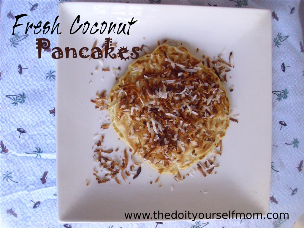 The DoItYourself Mom DIY Fresh Coconut Pancakes