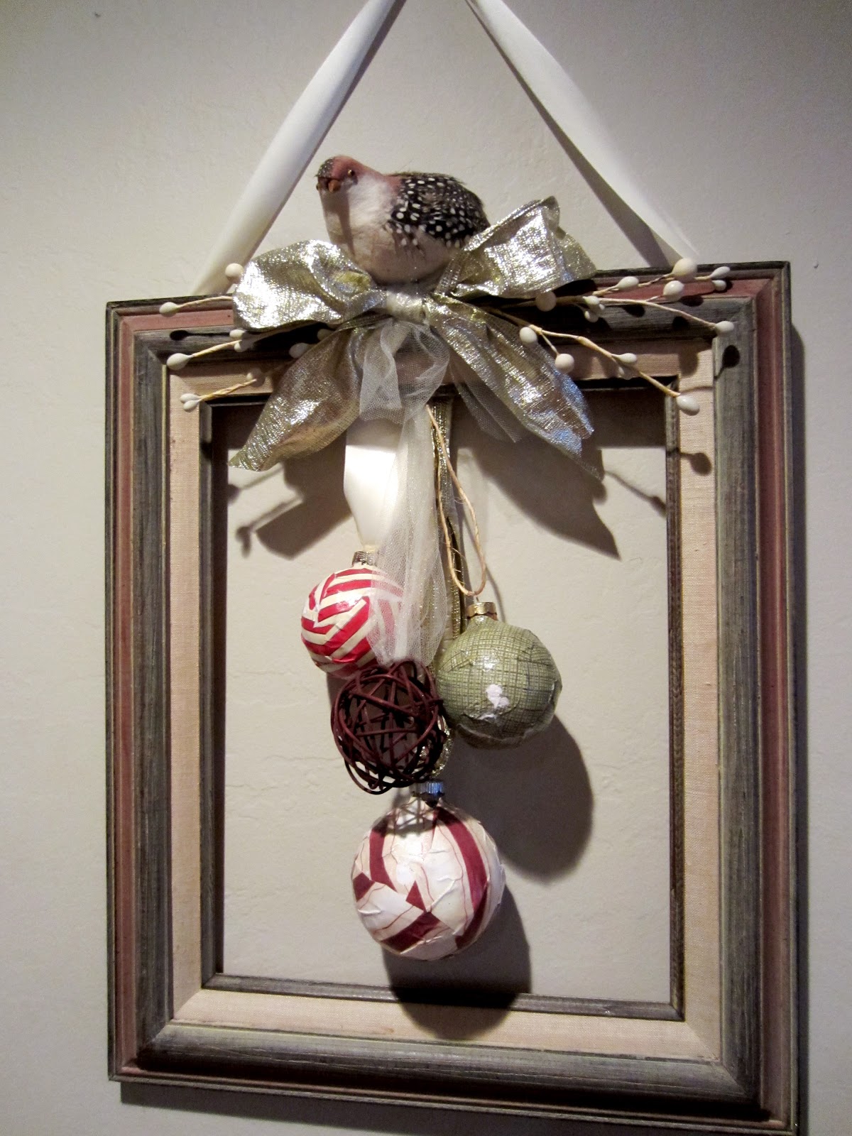 Blissfully Blessed Framed Christmas Ornament DIY