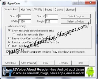 Cara Merekam Aktivitas Desktop Dengan Software HyperCam Cara Merekam Aktivitas Desktop Dengan Software HyperCam