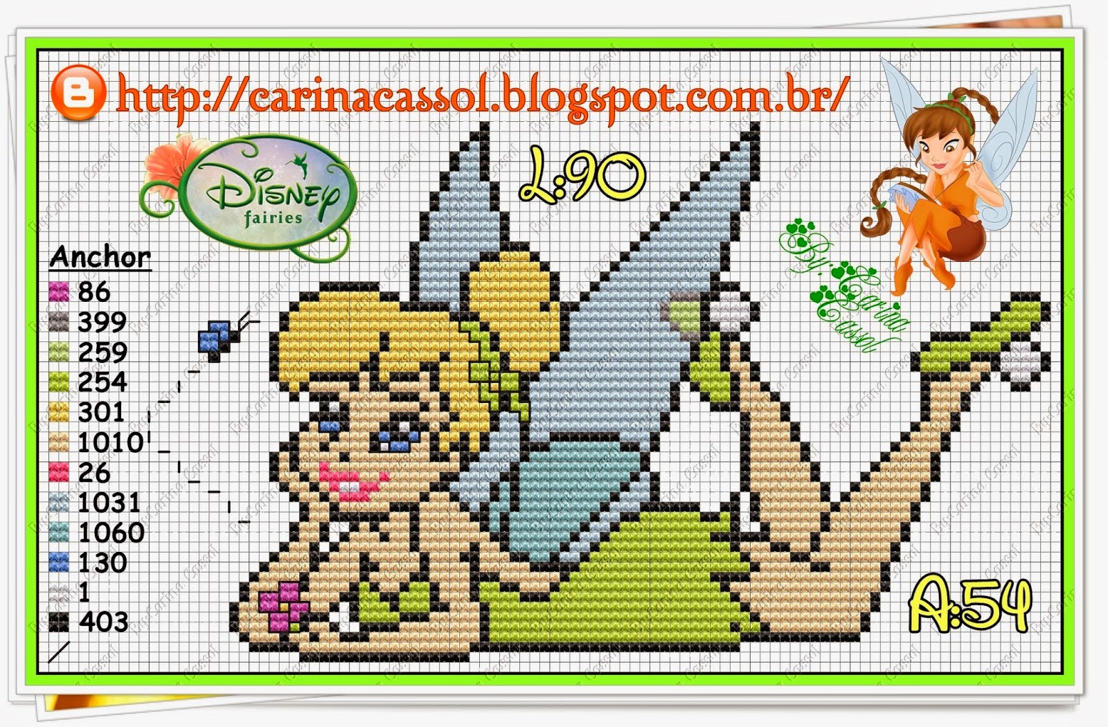 Fada+Tinker..jpg (1600×1050) | Fonte ponto cruz, Disney stitch, Fadas