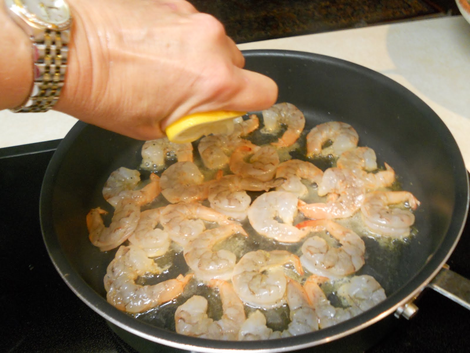 Spring Risotto with Lemon Shrimp JustOneDonna