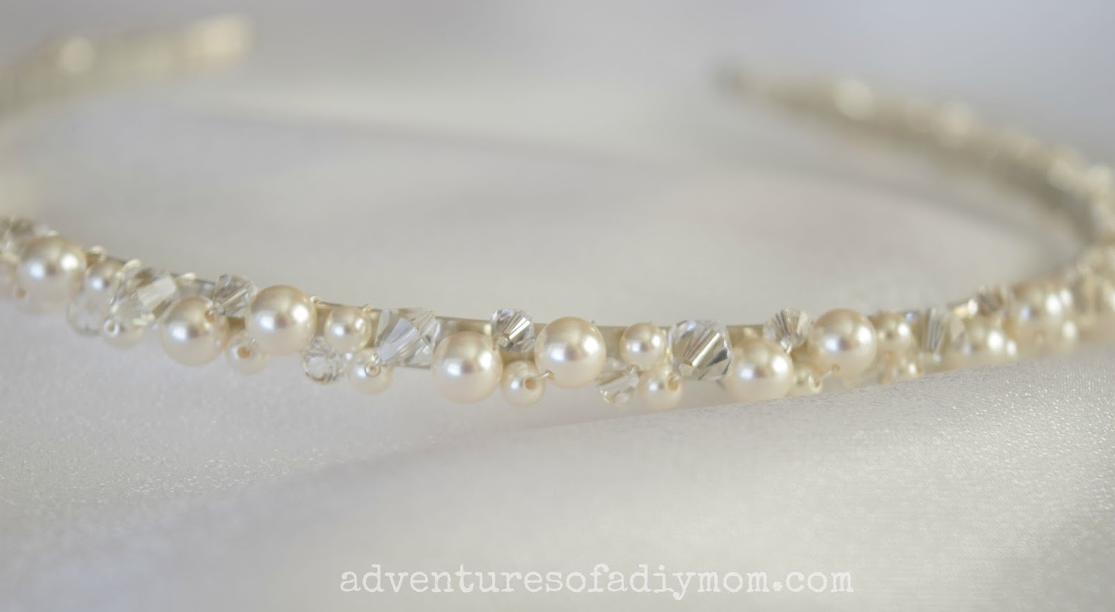 How to Make a Pearl and Crystal Headband Adventures of a DIY Mom