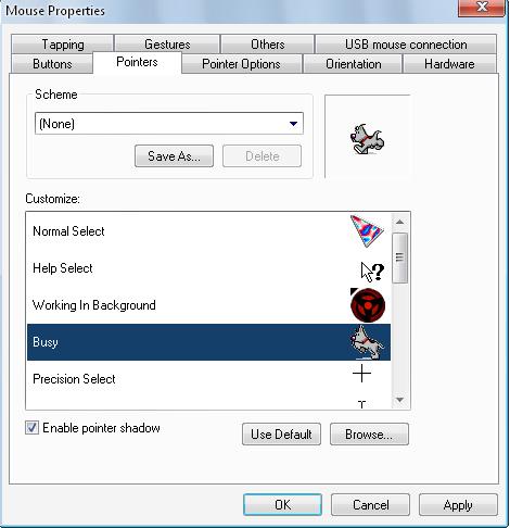How to disable or enable Windows Mouse Pointer Shadow feature