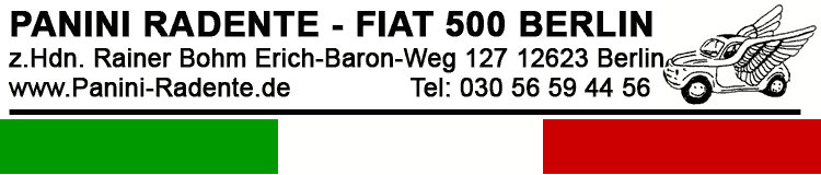 Panini Radente Fiat 500 Berlin