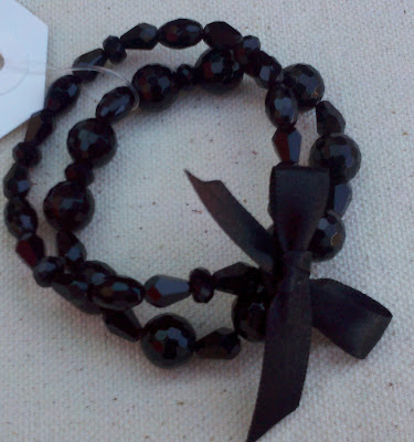 Black Bead Bracelet