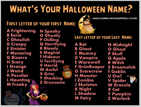 What's your Halloween Name?