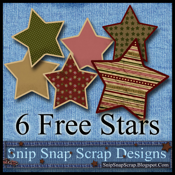 Snip Snap Scrap 6 Free Digital Scrapbook Stars 54