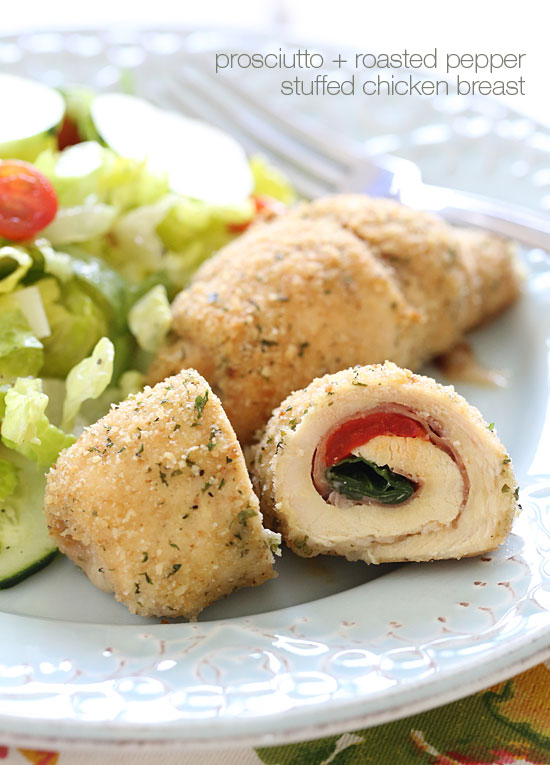 Roasted Red Pepper and Prosciutto Stuffed Chicken Breast Skinnytaste