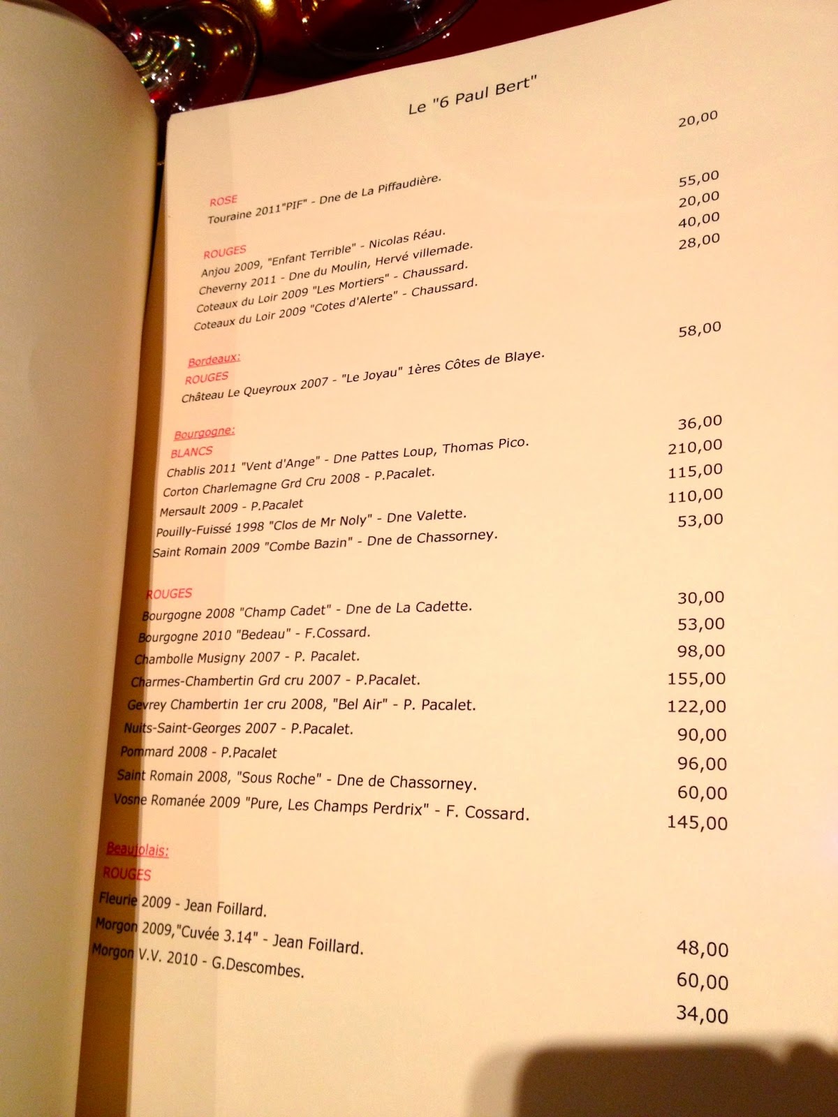 Cafe Paul Bert Paris Menu Cafe Paul Bert Paris Menu