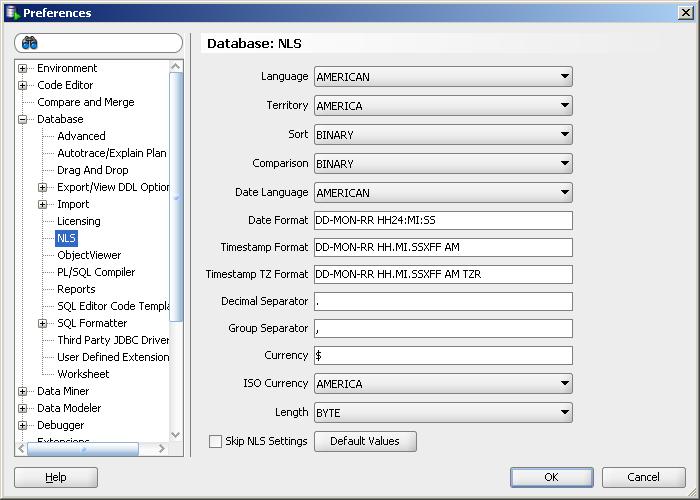 Sql Developer Change Default Date Format