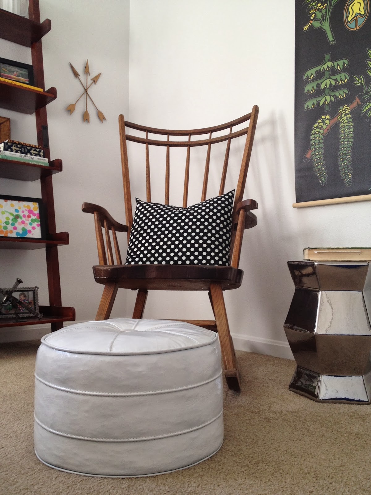 Inspired Whims An Ottoman Adventure...Yes, You Can Spray Paint Vinyl