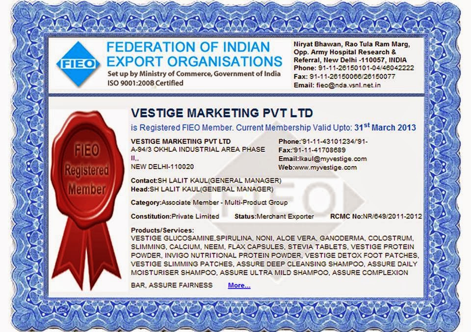 MY VESTIGE Awards & Certifications