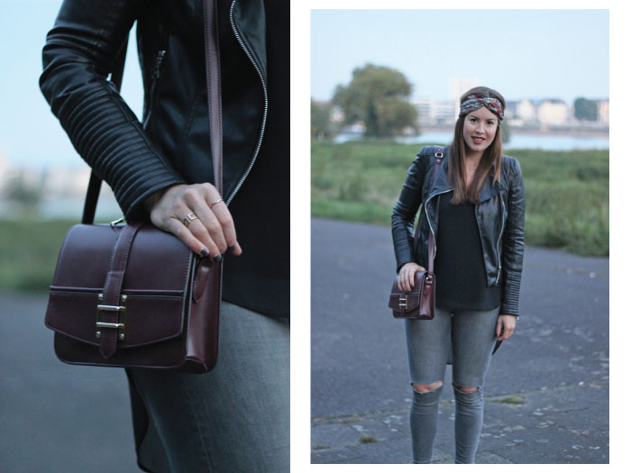 La Mode et Moi, Modebog, Modeblog Köln, Fashionblog Cologne, Paisley Trend, Paisley Haarband, all-black-look, black and grey look, afterblogparty, Fashion, Zara-Boots, dunkle Lippen, bordeaux farbene Lippen