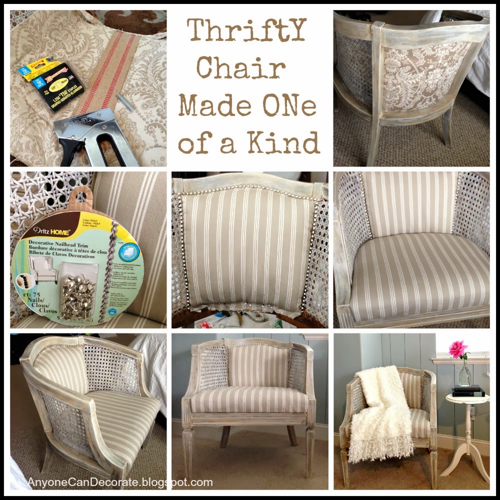 Anyone Can Decorate Thrifted Chair Makeover Before and After