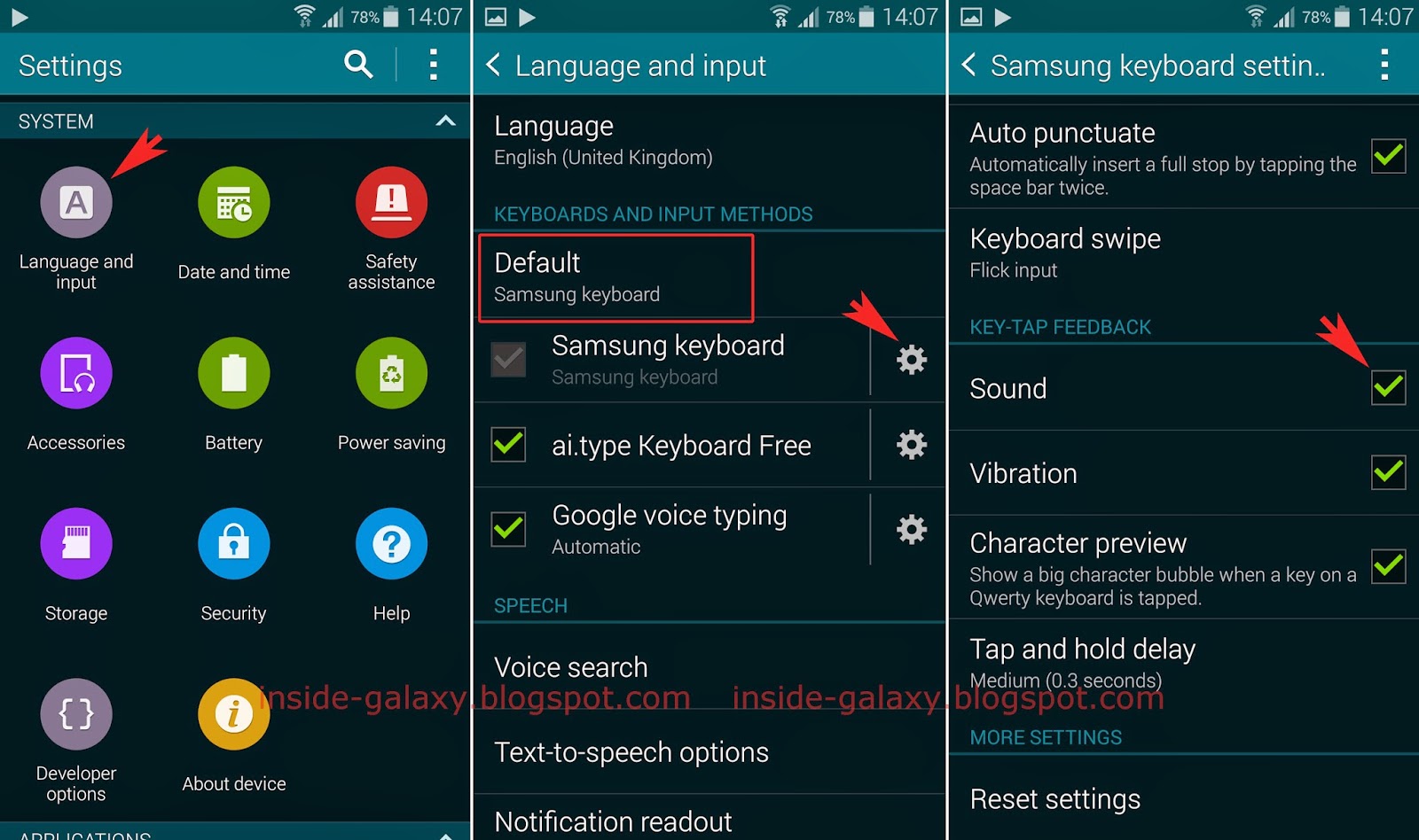 Inside Galaxy Samsung Galaxy S5 How to Enable or Disable Key Tap