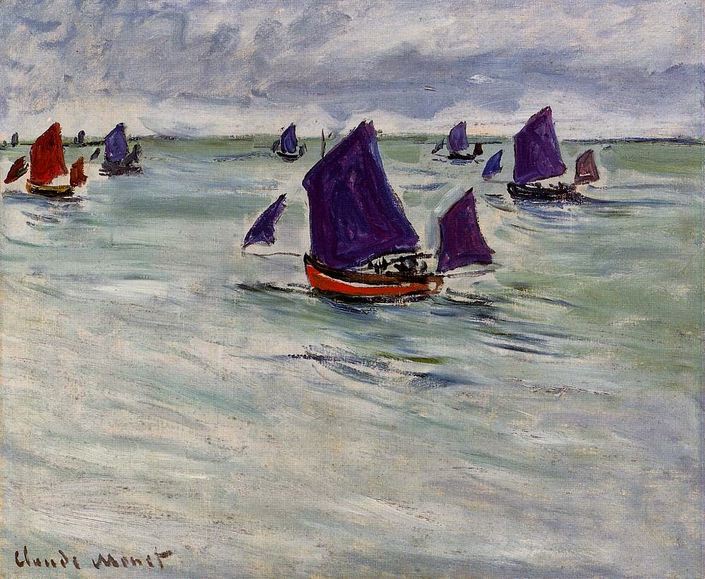 Bateaux de pêche au large de Pourville (1882) Bateaux de pêche au large de Pourville (1882)