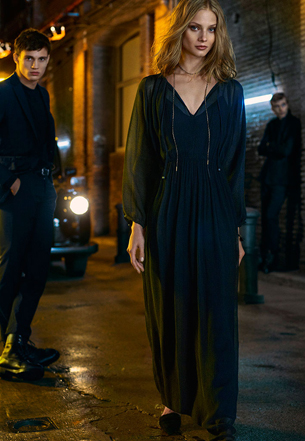 Massimo Dutti mujer vestido invierno de color negro vestido largo negro de Massimo Dutti para invierno