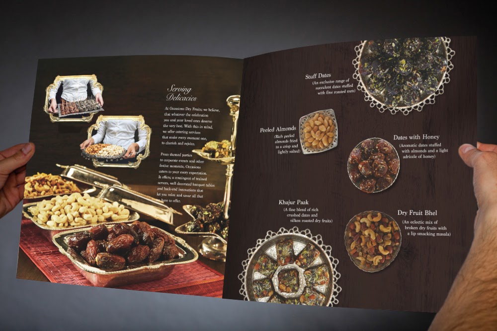 Think Beards Occasions Dry Fruits Brochure Design