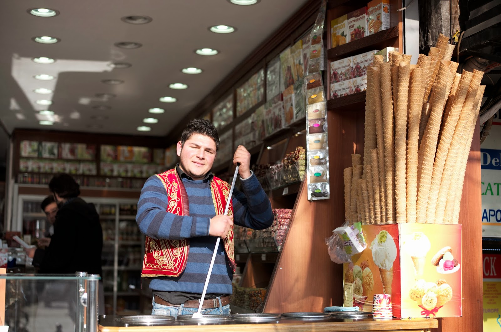 Турецкое мороженое дондурма