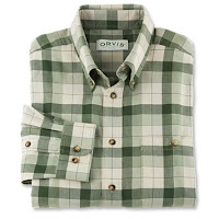 Orvis signature twill shirt - green and khaki