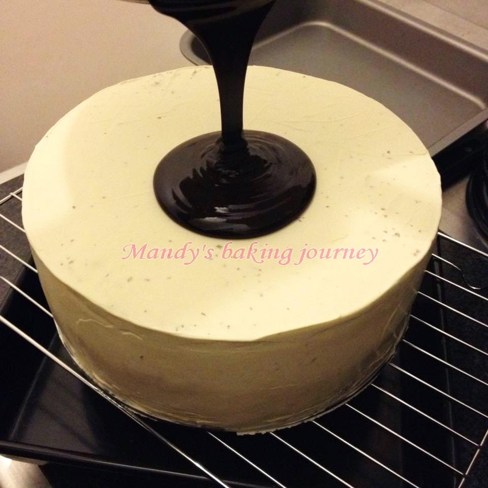 Mandy's baking journey Chocolate lacquer glaze (mirror glaze)