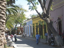 Colourful buildings in Oaxaca and San Angel, Mexico City