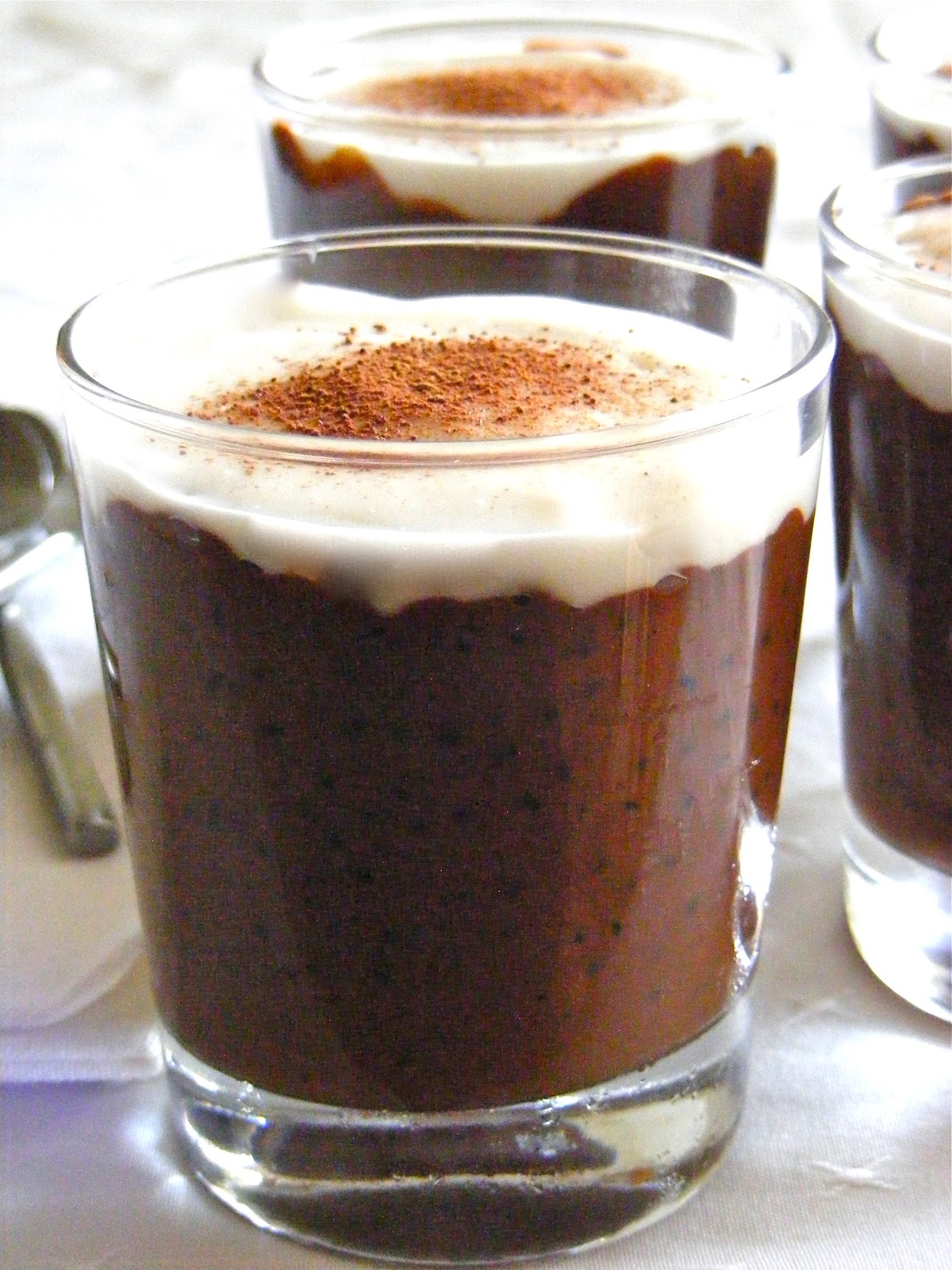 Organic Passion Chocolate sago pudding with coconut custard