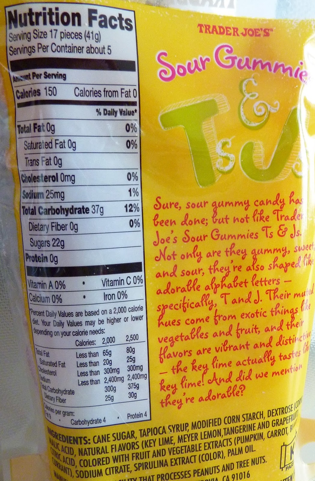 What's Good at Trader Joe's? Trader Joe's Sour Gummies T's & J's