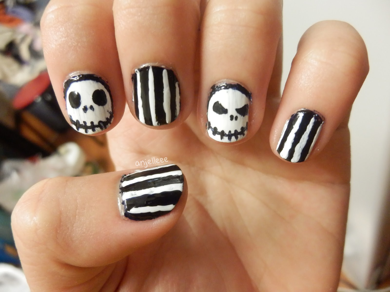 Just Another Beauty Blogger Jack Skellington Nail Art