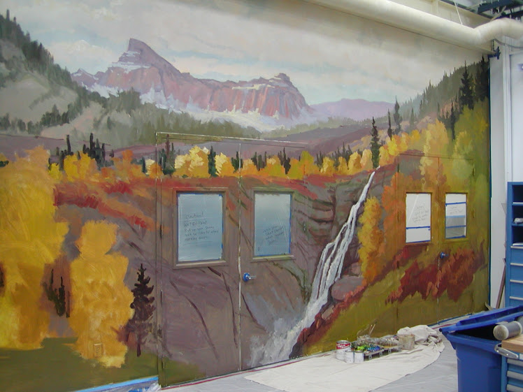 THE MURAL AT THE BEGINNING STAGES
