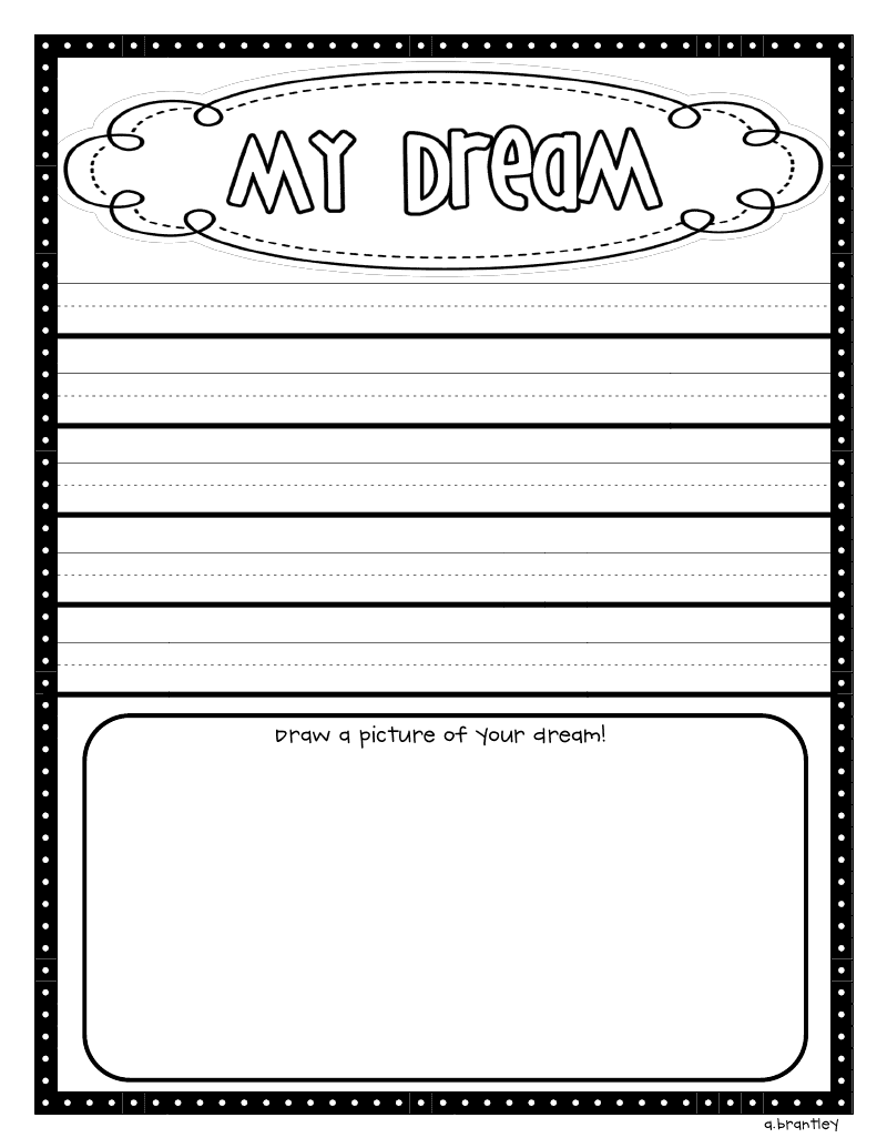 I have a dream  Crazy for First Grade Regarding I Have A Dream Worksheet
