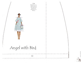 Boneca Tilda Angel with Bird com PAP(DIY) e moldes